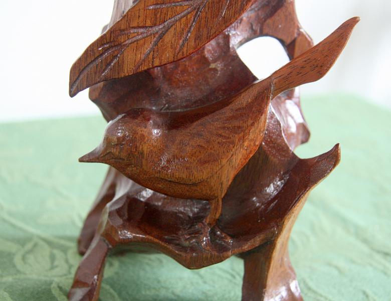 CE 40 - Bird inTree.jpg - Detail of "Tree" - by Colin Etherington Bird at bottom of the carving.